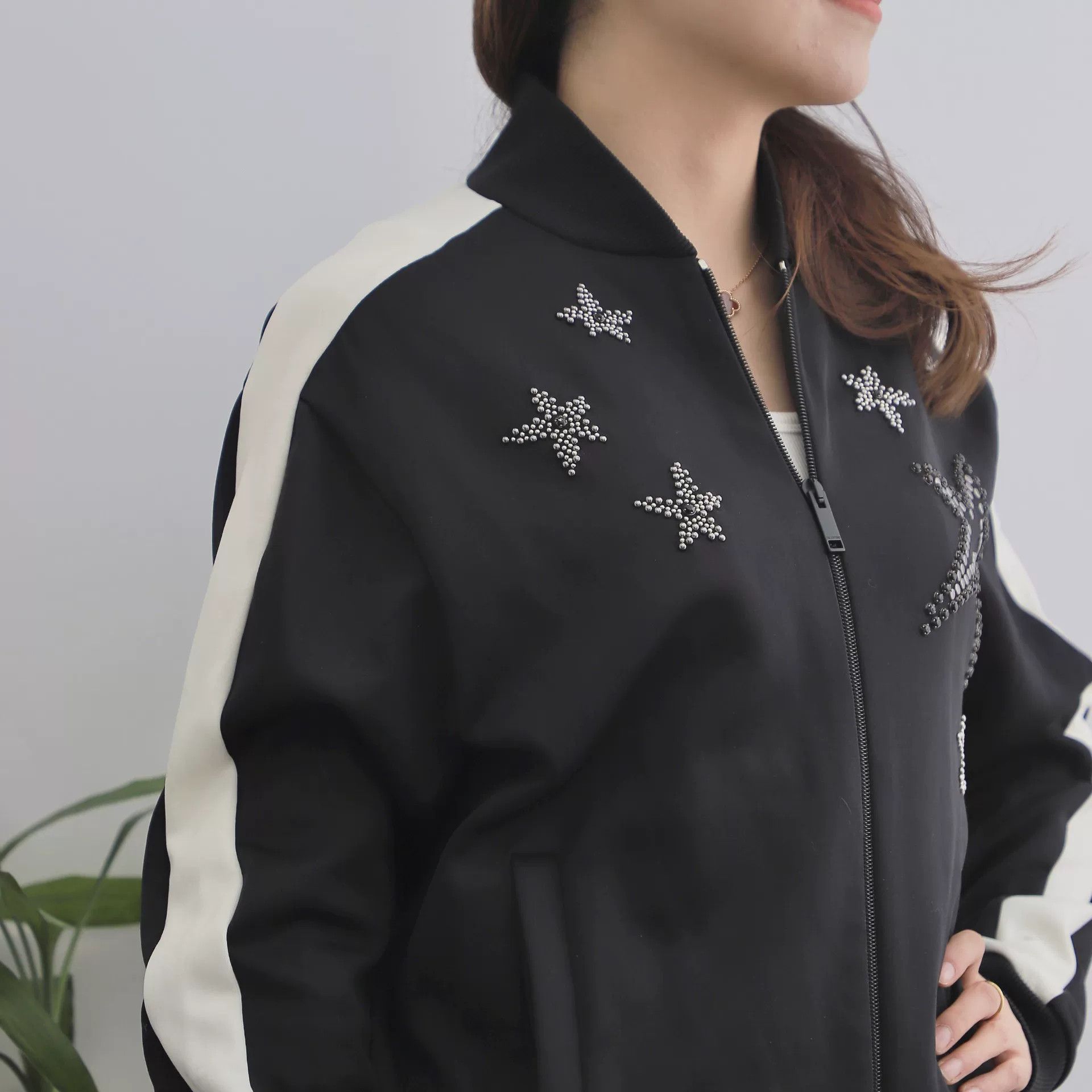 Valentino Valentino Black Star Rivet Baseball Jacket Size S / US 4 / IT 40 - 3 Thumbnail