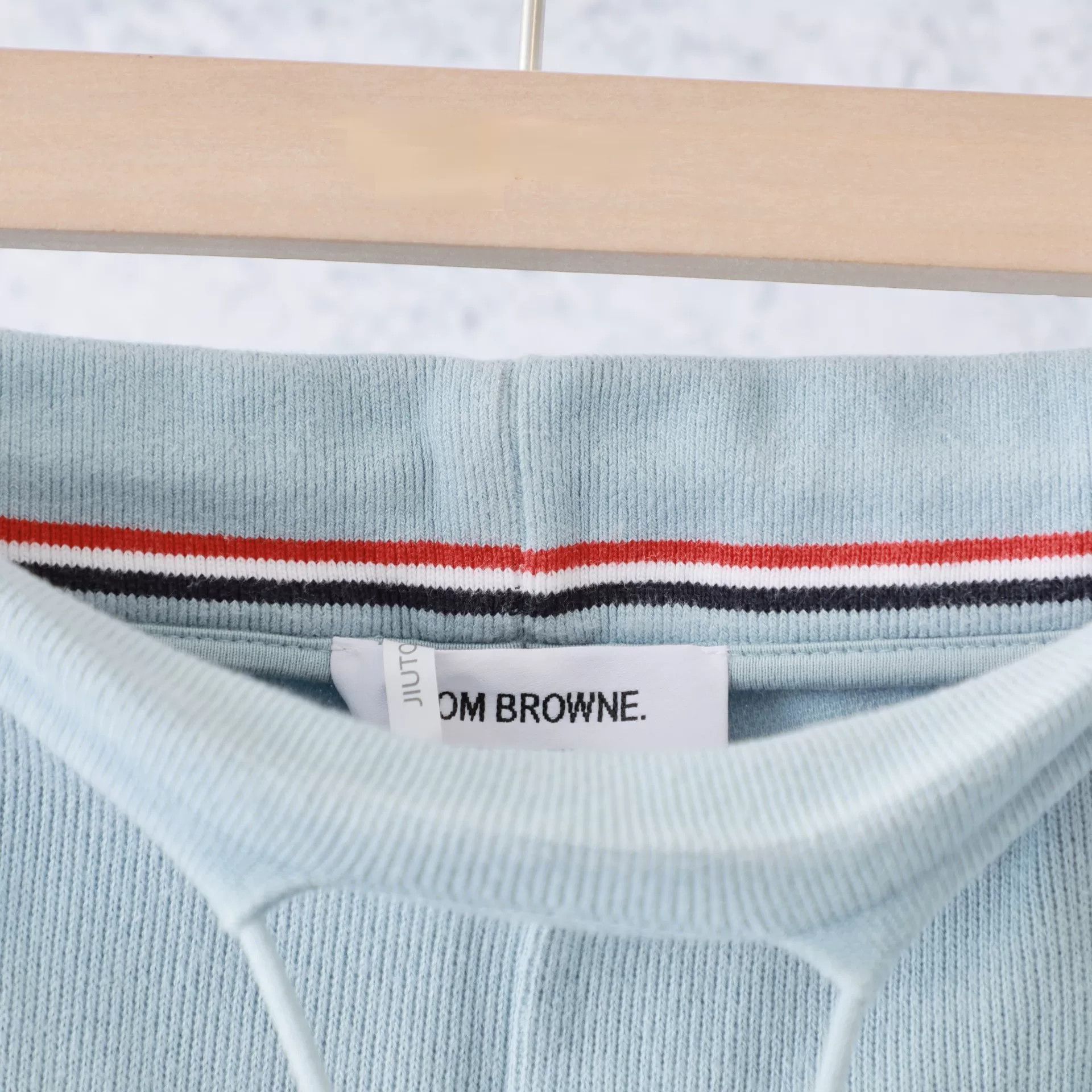 Thom Browne Thom Browne Four-Bar Light Blue Sweatpants Size US 28 / EU 44 - 5 Thumbnail