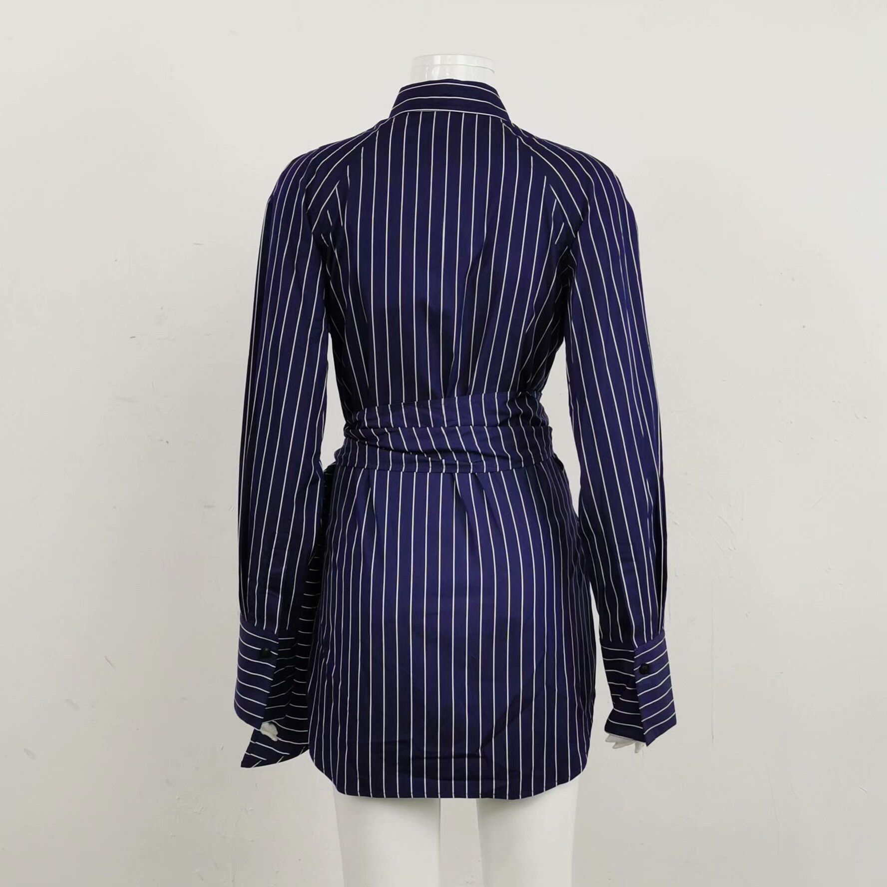 Salvatore Ferragamo Salvatore Ferragamo Cotton Contrast Stripe Collared Shirt Size S / US 4 / IT 40 - 2 Thumbnail