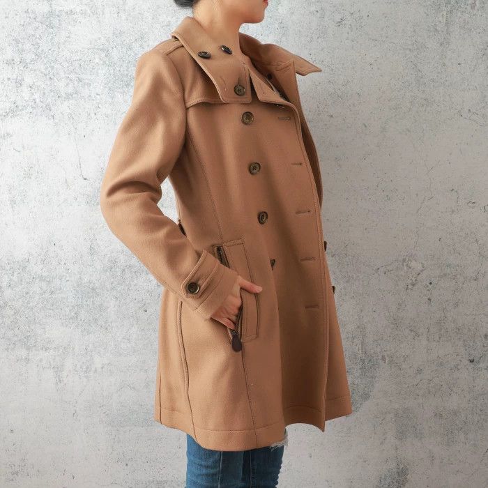 Burberry Burberry Wool Camel Coat Size S / US 4 / IT 40 - 2 Thumbnail