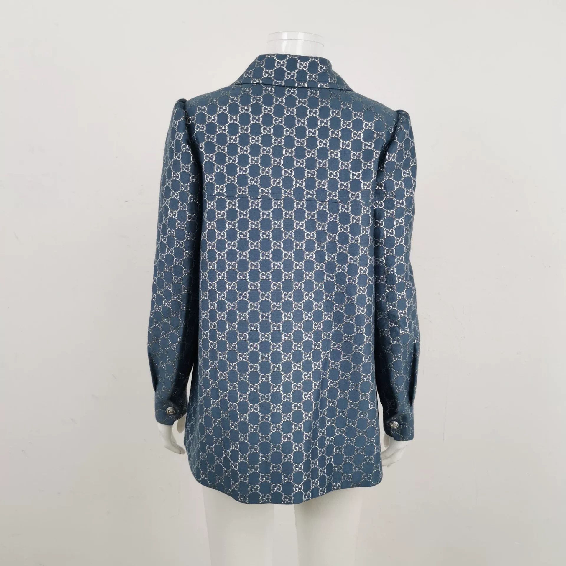 Gucci Gucci Double G Monogram Single-Breasted Lapel Coat Size S / US 4 / IT 40 - 2 Thumbnail