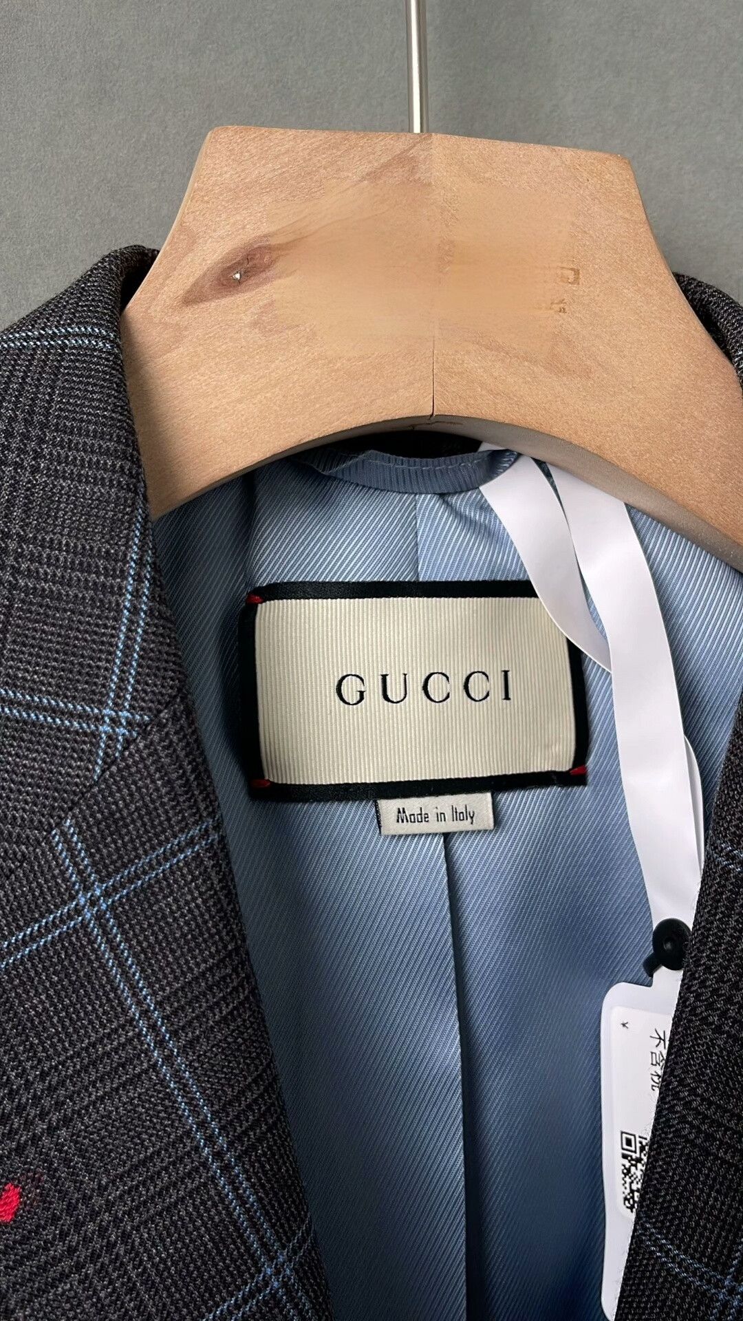 Gucci Gucci Gray Plaid Heart Embroidery Wool Suit Size S / US 4 / IT 40 - 3 Thumbnail