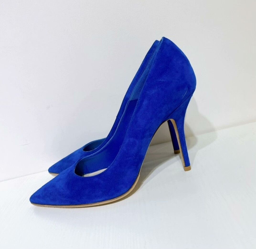 Dior Dior Royal Blue Suede High Heels Size 37 Size US 6 / IT 36 - 3 Thumbnail