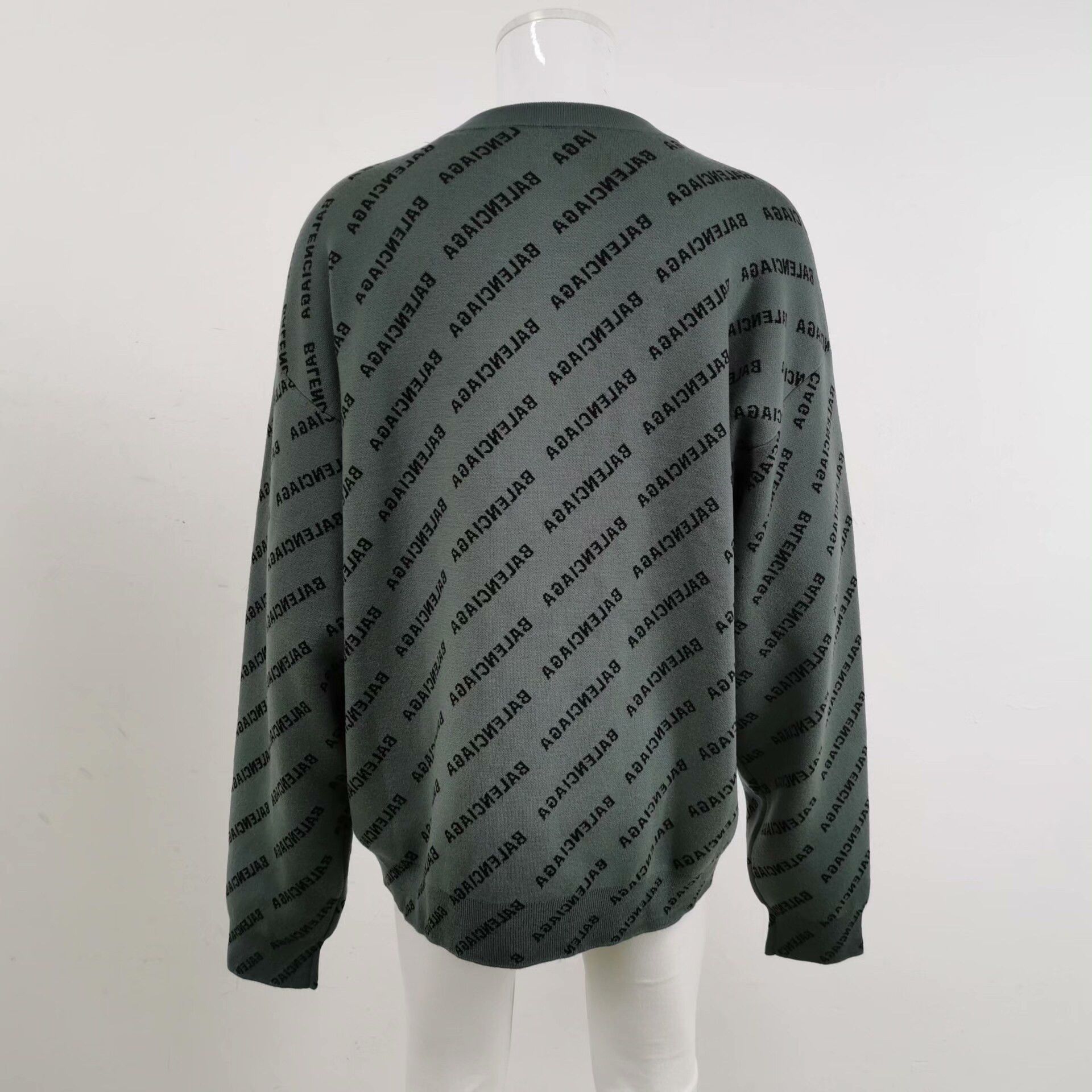 Balenciaga Balenciaga Wool Blend Letter Print Crewneck Long-Sleeve Sweater XL Size US XL / EU 56 / 4 - 2 Thumbnail