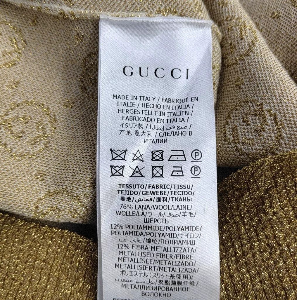 Gucci Gucci Yellow Interlocking G Jacquard Wool Sweater Size US S / EU 44-46 / 1 - 4 Thumbnail