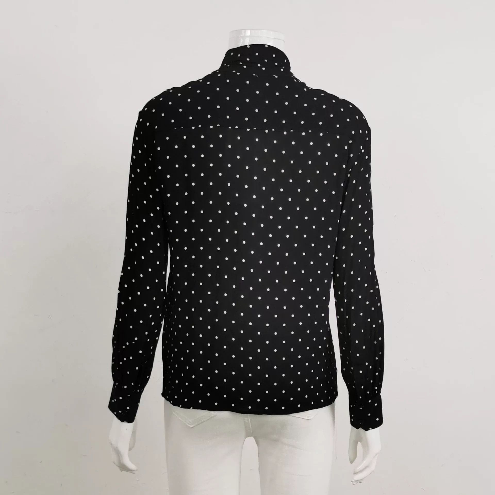 Celine Celine Polka Dot Colorblock Long-sleeve Shirt Size S / US 4 / IT 40 - 2 Thumbnail
