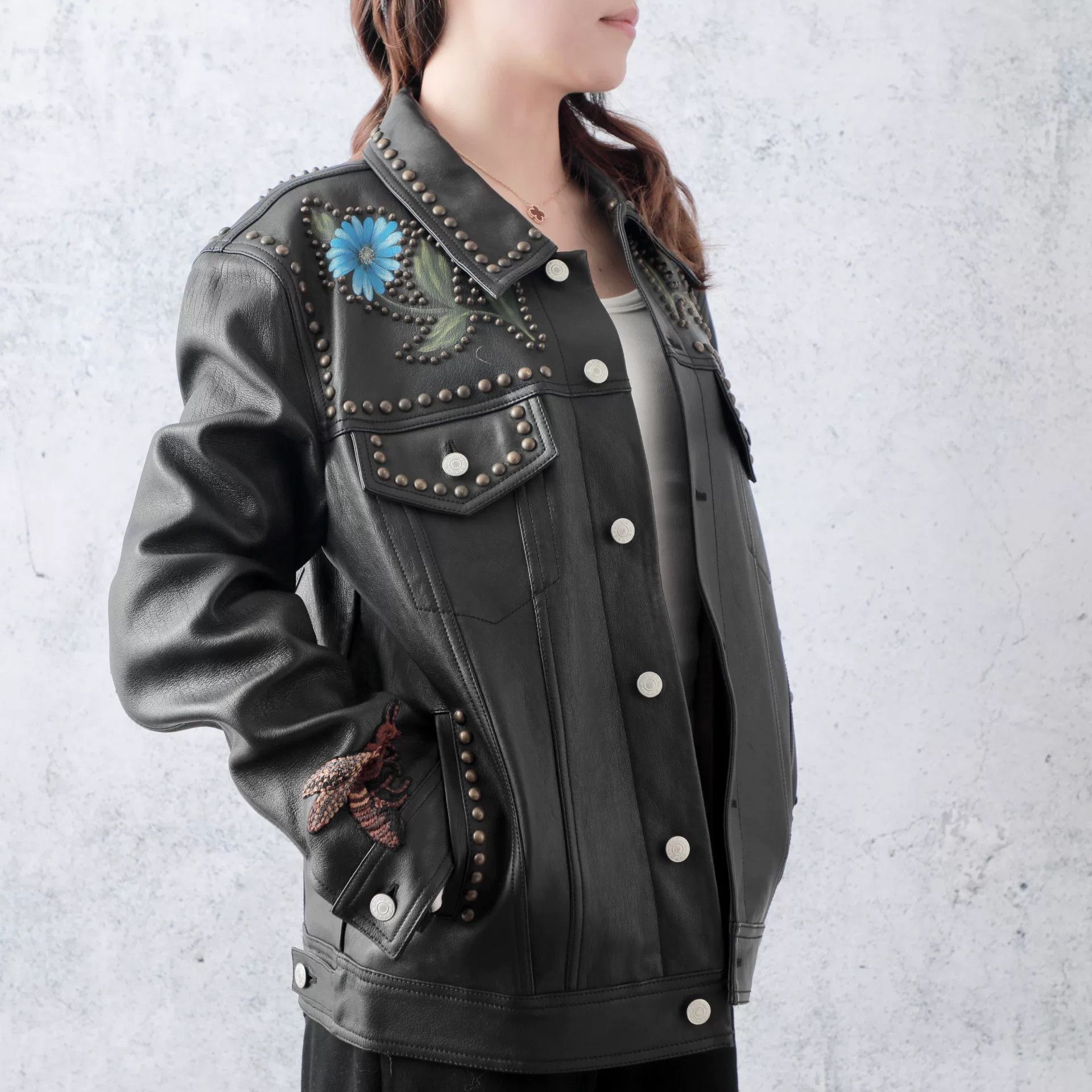 Gucci Gucci Black Sheepskin Button Leather Jacket Size US M / EU 48-50 / 2 - 4 Thumbnail