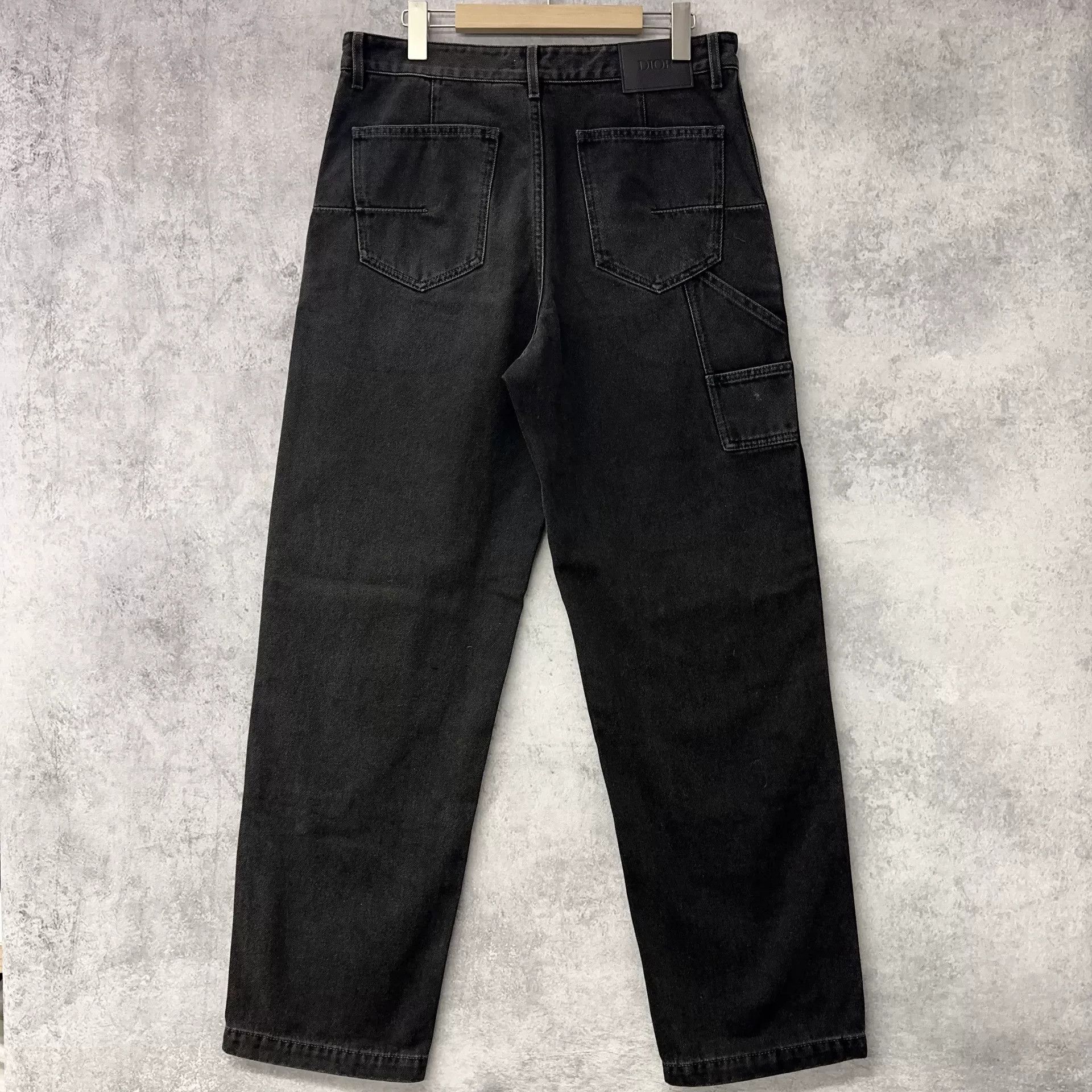 Dior DIOR Black Denim Straight-Leg Pants Size US 32 / EU 48 - 3 Thumbnail