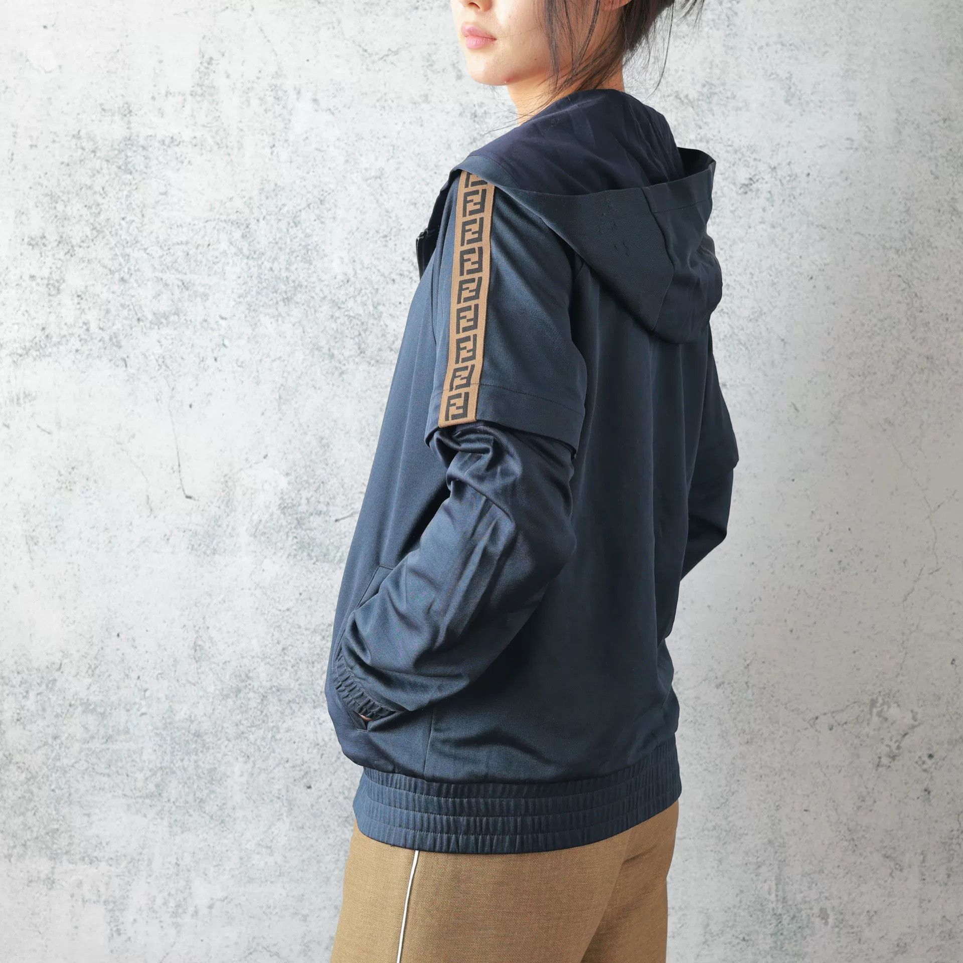 Fendi FENDI Blue Fake Two-Piece Hooded Sweatshirt Size L / US 10 / IT 46 - 2 Thumbnail