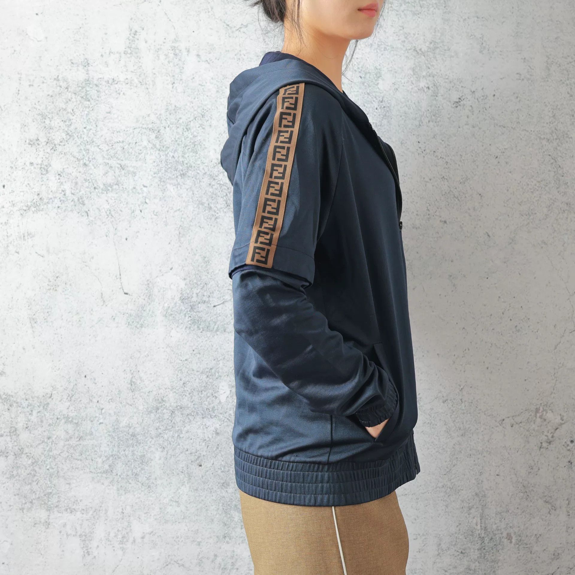 Fendi FENDI Blue Fake Two-Piece Hooded Sweatshirt Size L / US 10 / IT 46 - 3 Thumbnail