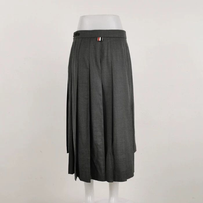 Thom Browne Thom Browne Wool Solid Pleated Skirt 42 Size 42" / US 20 - 2 Thumbnail