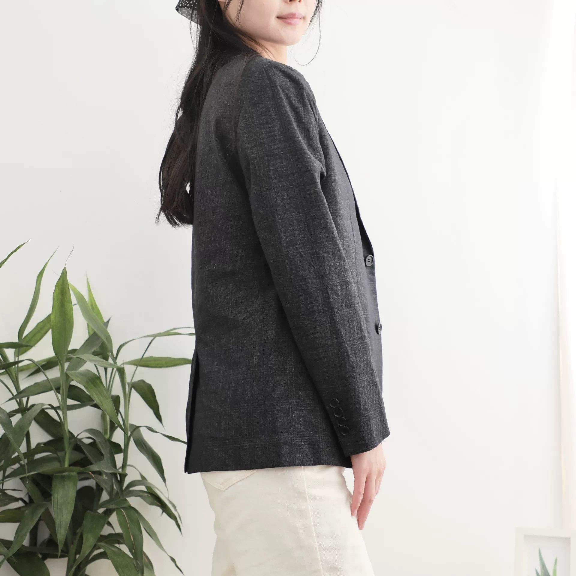 Dior DIOR Gray Wool Lapel Long-Sleeve Blazer Size L / US 10 / IT 46 - 2 Thumbnail