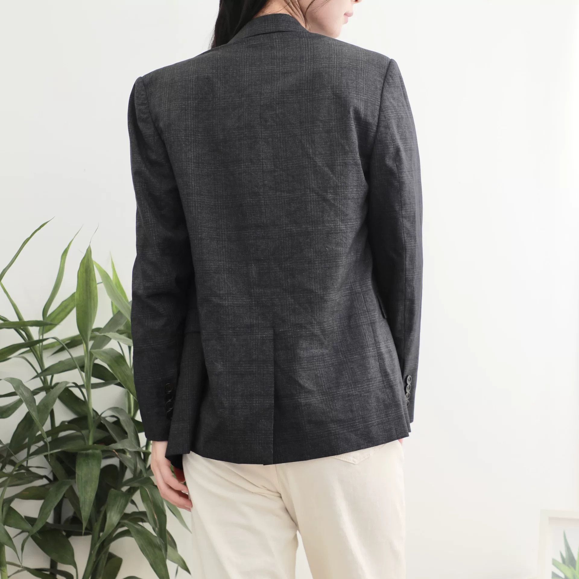 Dior DIOR Gray Wool Lapel Long-Sleeve Blazer Size L / US 10 / IT 46 - 3 Thumbnail