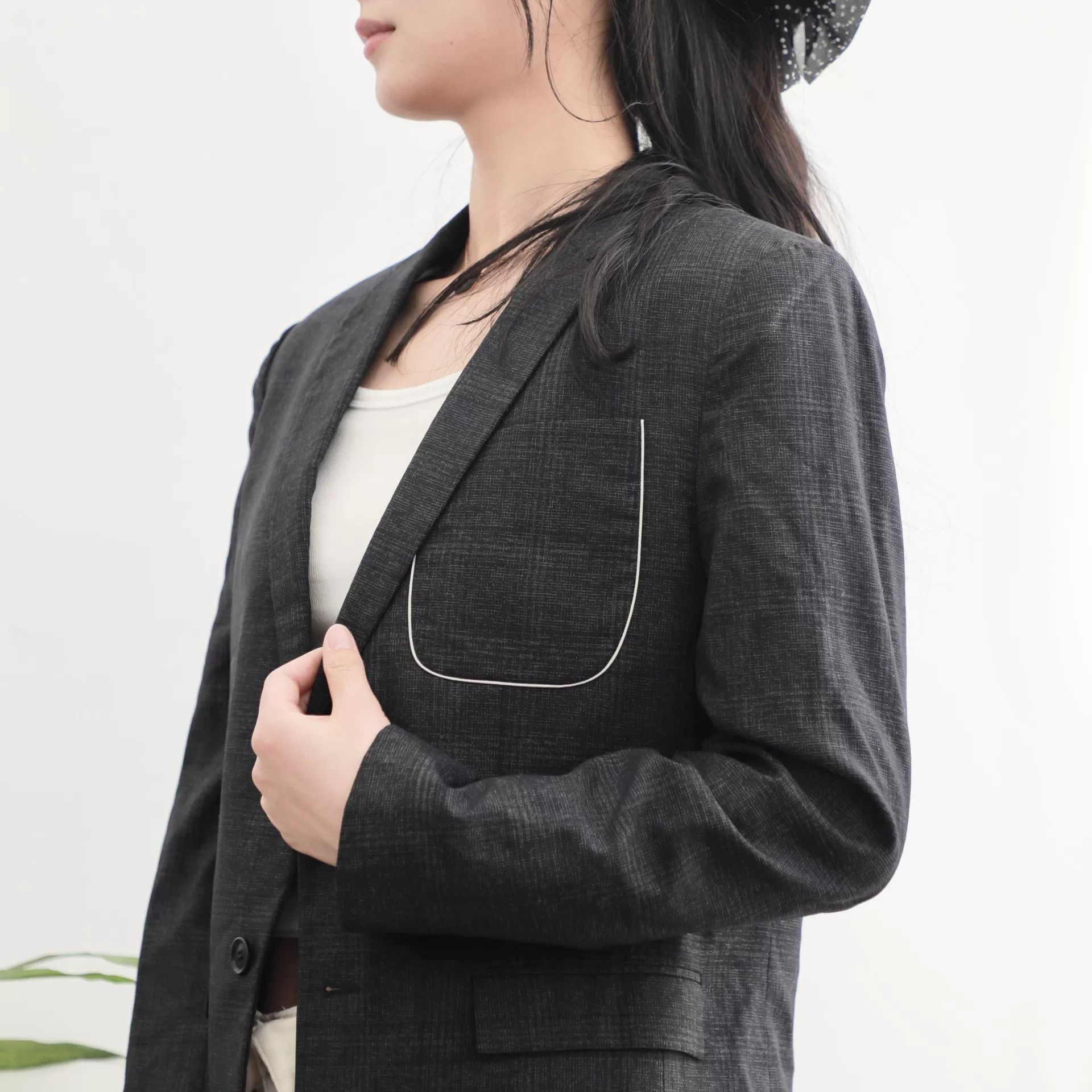 Dior DIOR Gray Wool Lapel Long-Sleeve Blazer Size L / US 10 / IT 46 - 4 Thumbnail