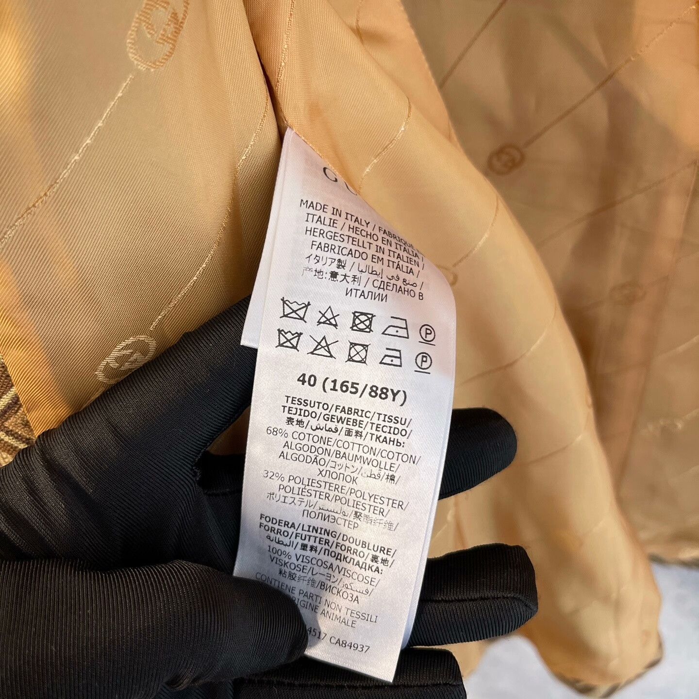 Gucci Gucci Brown G-Pattern Double-Breasted Suit Jacket Size US XXS / EU 40 - 6 Thumbnail