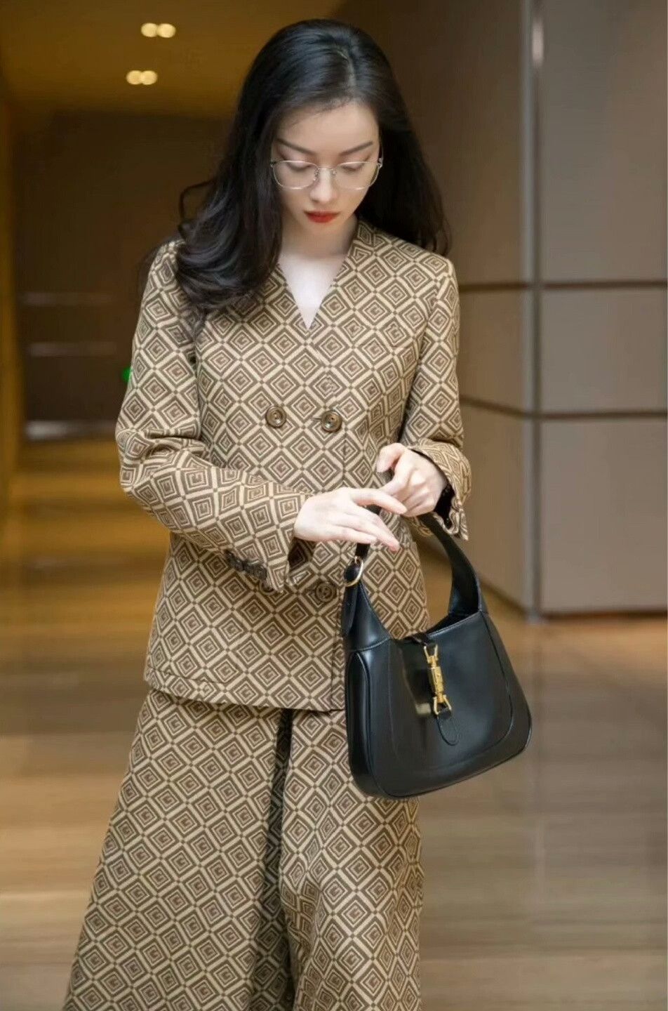 Gucci Gucci Brown G-Pattern Double-Breasted Suit Jacket Size US XXS / EU 40 - 7 Thumbnail