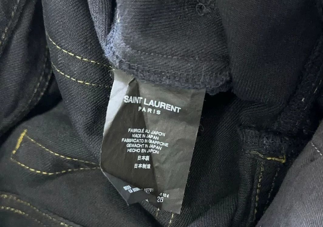 Yves Saint Laurent YSL Black Ripped Jeans Size 26 Size 26" / US 2 / IT 38 - 6 Thumbnail