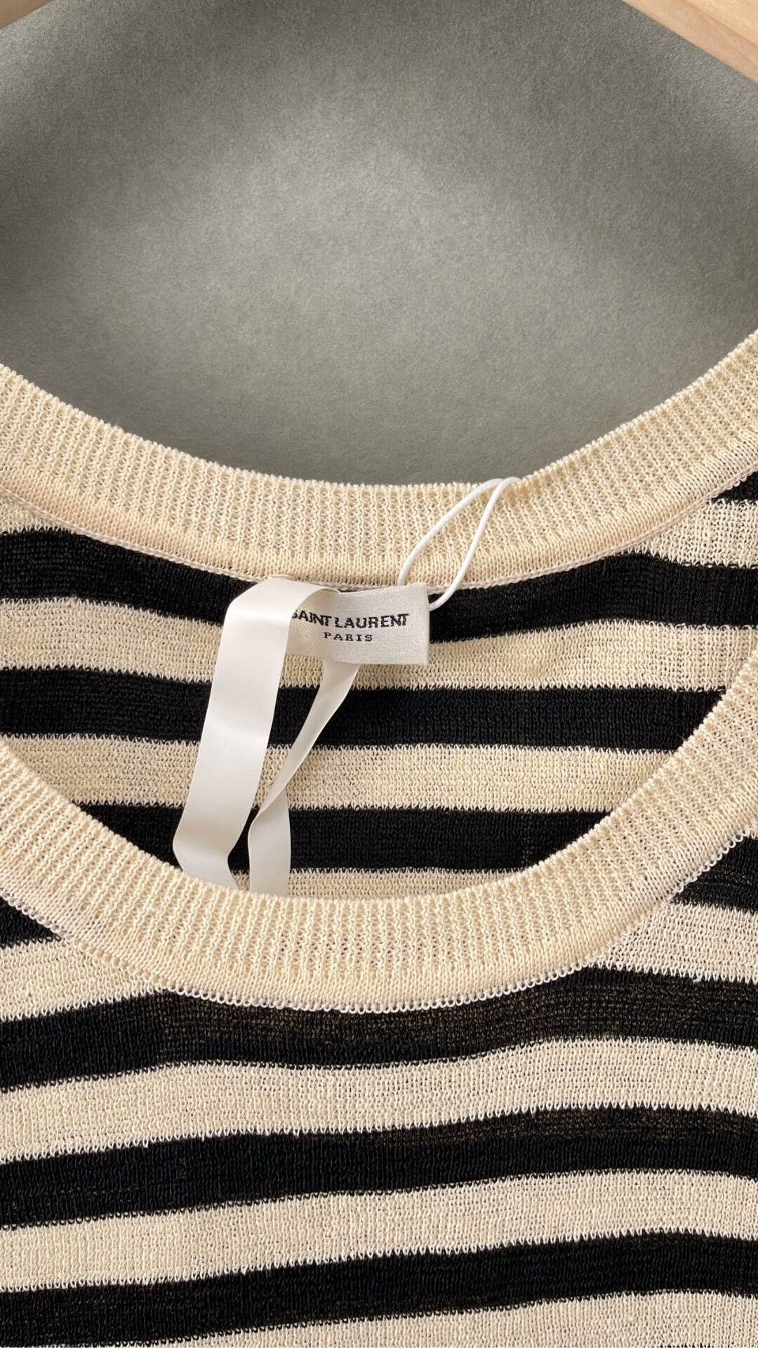 Yves Saint Laurent YSL Black White Striped Linen Sleeveless Vest Size M / US 6-8 / IT 42-44 - 3 Thumbnail