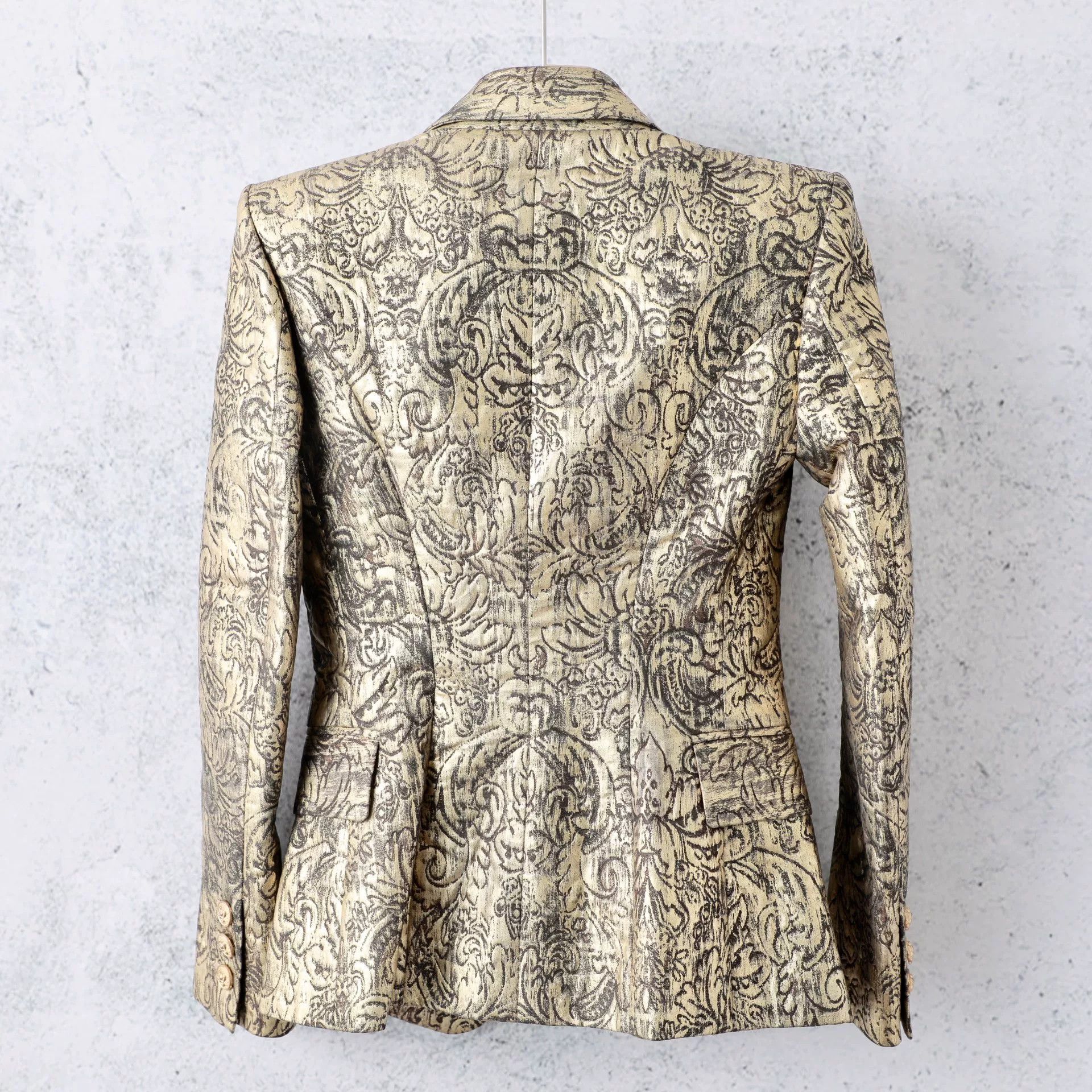 Balmain Balmain Champagne Gold Lapel Blazer Size XS / US 0-2 / IT 36-38 - 2 Thumbnail