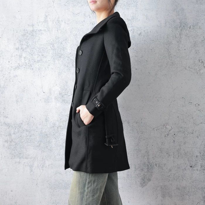 Burberry Burberry Black Wool Belt Coat Size XS / US 0-2 / IT 36-38 - 6 Thumbnail