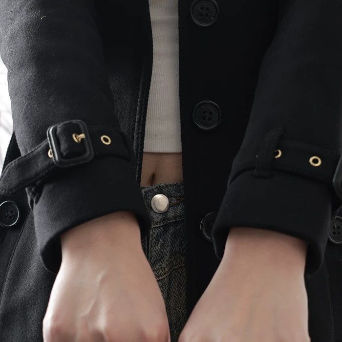 Burberry Burberry Black Wool Belt Coat Size XS / US 0-2 / IT 36-38 - 2 Thumbnail
