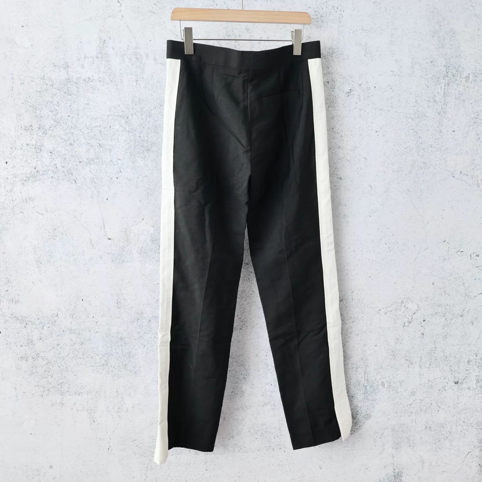 Louis Vuitton Louis Vuitton Black Wool Straight Trousers 38 Size US 27 - 4 Thumbnail