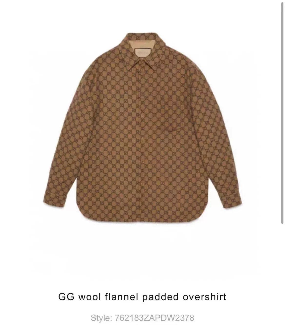 Gucci Gucci GG Wool Flannel Overshirt Size US M / EU 48-50 / 2 - 7 Thumbnail