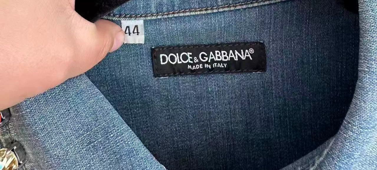 Dolce & Gabbana Dolce & Gabbana Denim Diamond-Embellished Shirt Jacket Size US S / EU 44-46 / 1 - 3 Thumbnail