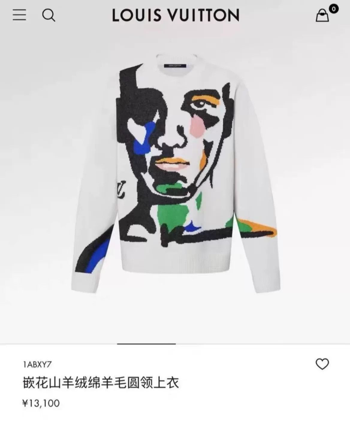 Louis Vuitton Louis Vuitton Cashmere Portrait Knit Sweater Size US S / EU 44-46 / 1 - 9 Thumbnail
