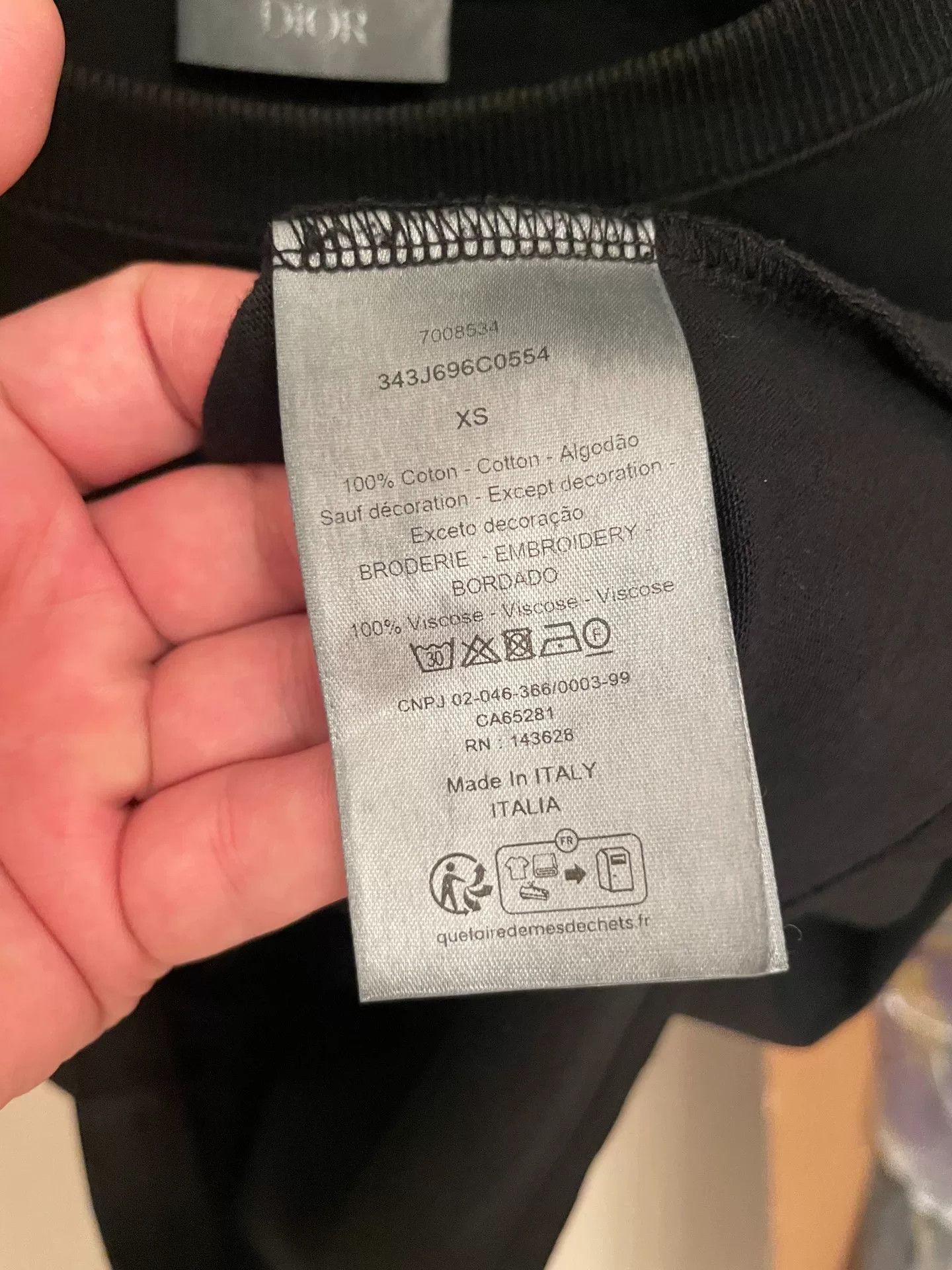Dior Dior Blade Nameplate Embroidery Crewneck Tee Size US XS / EU 42 / 0 - 4 Thumbnail