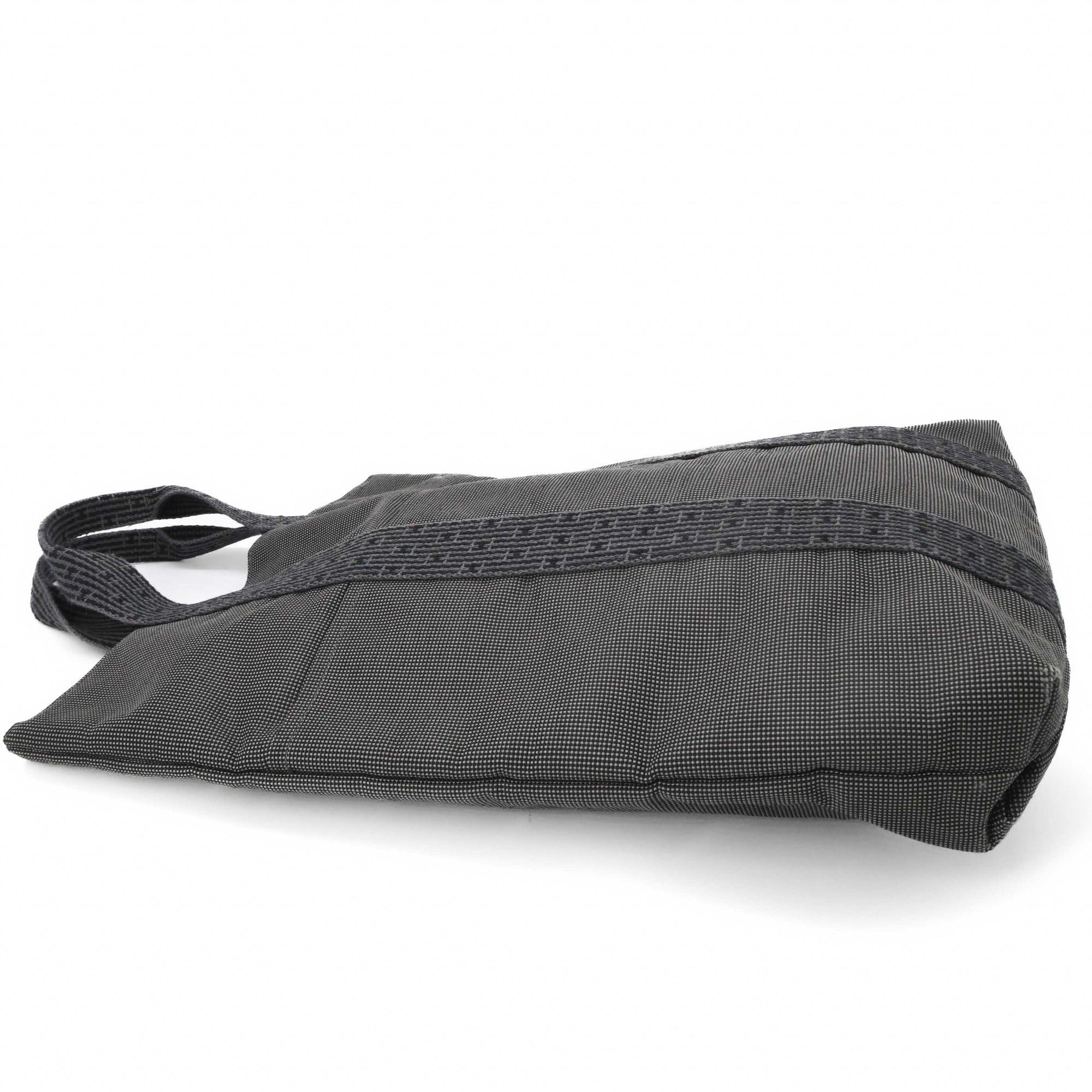 Hermes HERMES Airline Cabas Tote Bag in Gray Canvas Size ONE SIZE - 3 Thumbnail