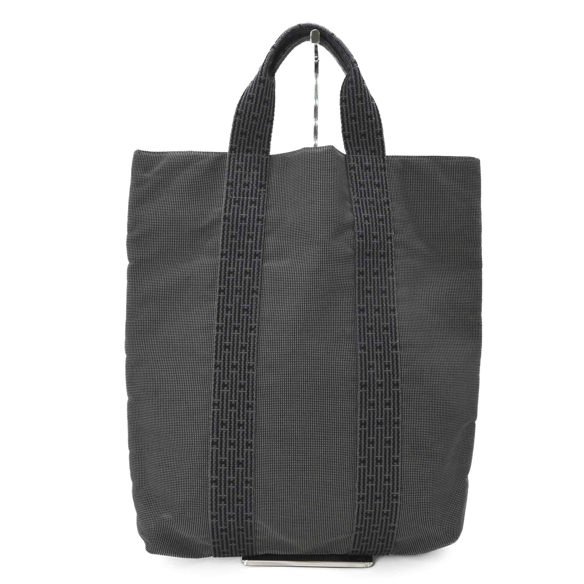 Hermes HERMES Airline Cabas Tote Bag in Gray Canvas Size ONE SIZE - 2 Thumbnail