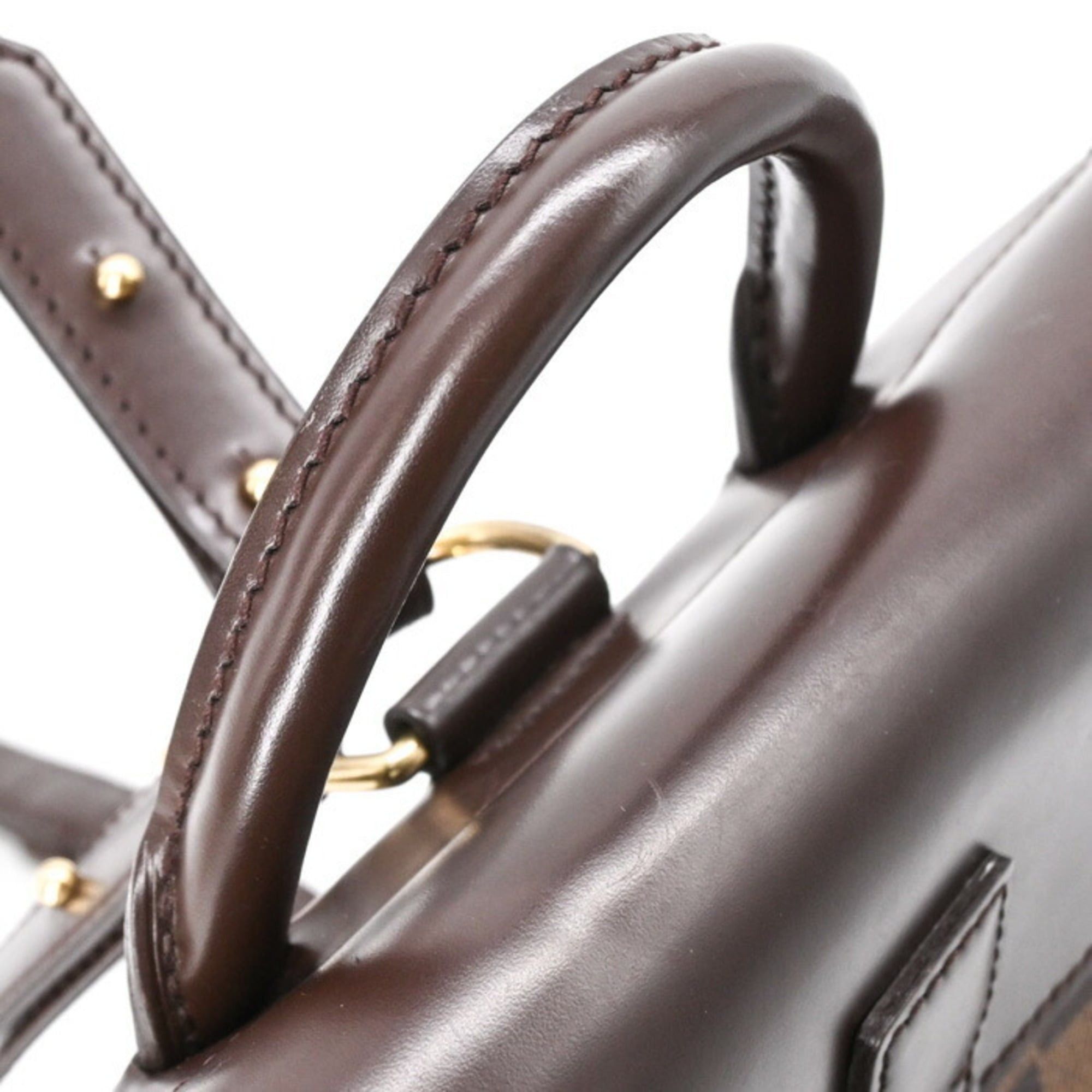 Louis Vuitton LOUIS VUITTON Damier Canvas Soho Backpack Brown Women's N51132 Size ONE SIZE - 9 Thumbnail