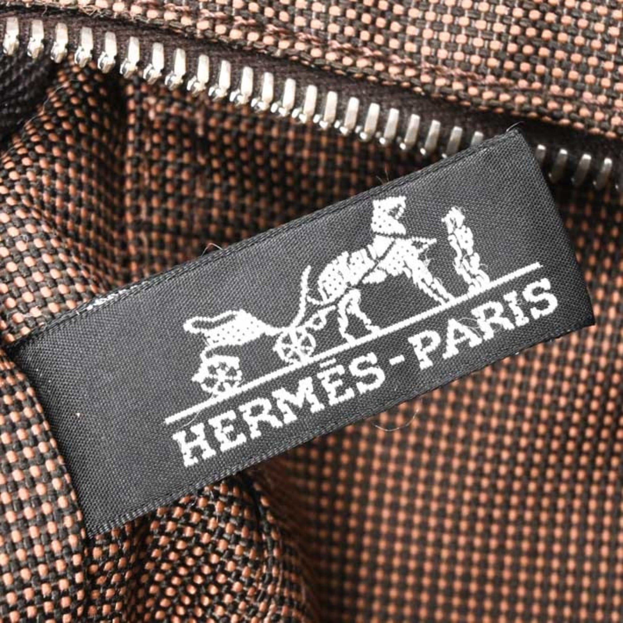 Hermes HERMES Tote PM Hermès Handbag Bag Air Line Canvas Brown Size ONE SIZE - 13 Thumbnail