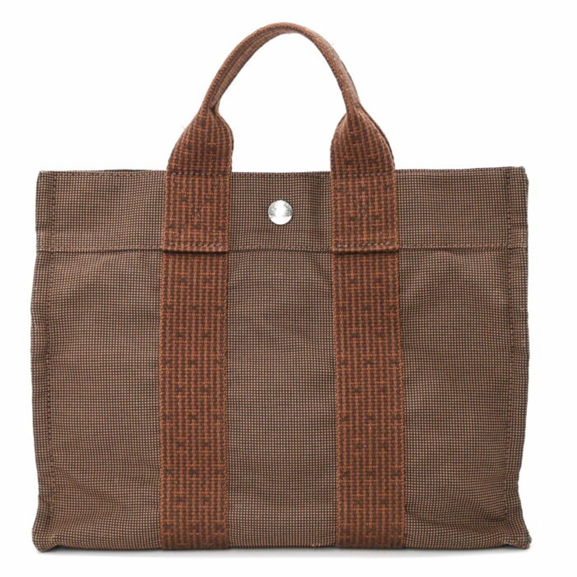 Hermes HERMES Tote PM Hermès Handbag Bag Air Line Canvas Brown Size ONE SIZE - 2 Thumbnail