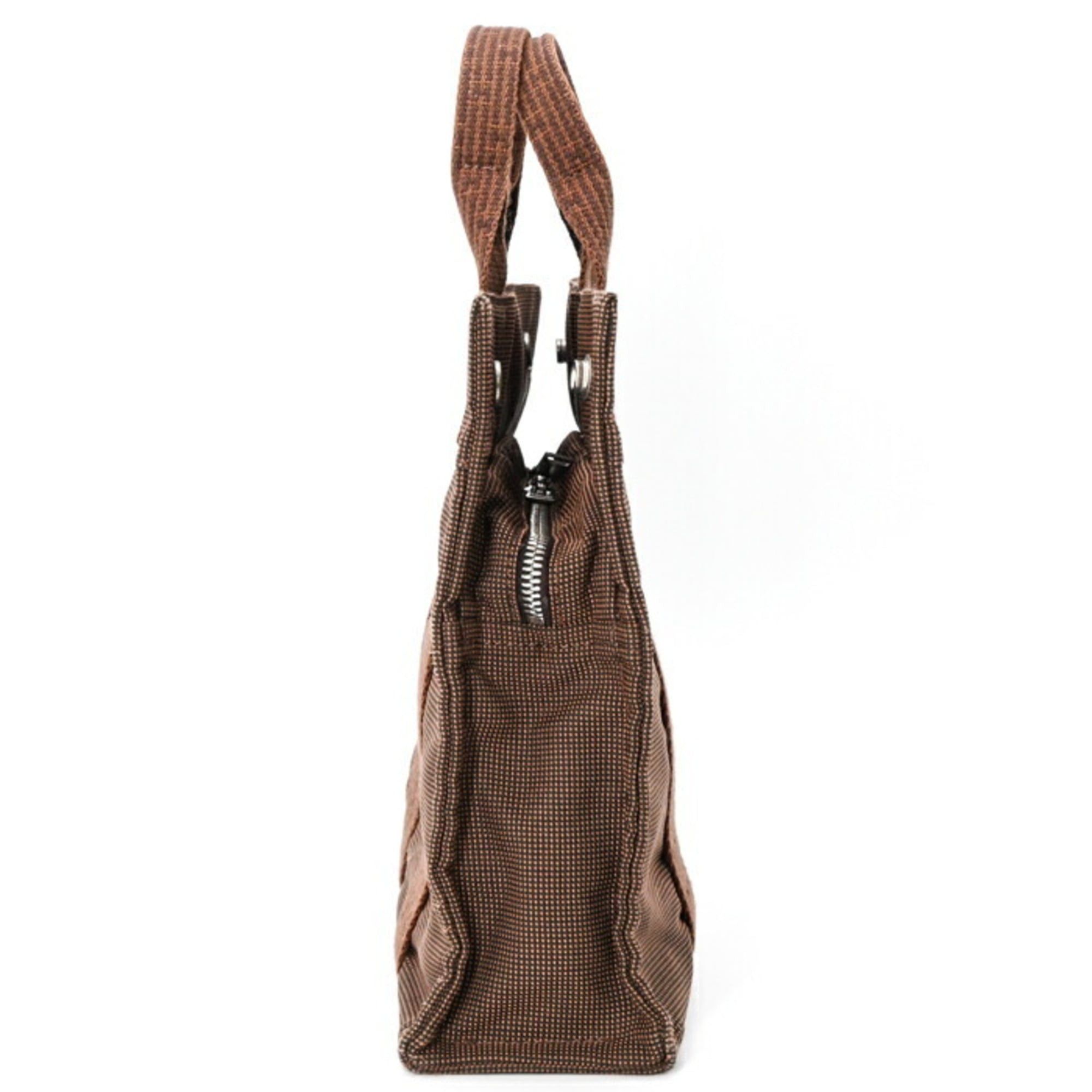 Hermes HERMES Tote PM Hermès Handbag Bag Air Line Canvas Brown Size ONE SIZE - 4 Thumbnail