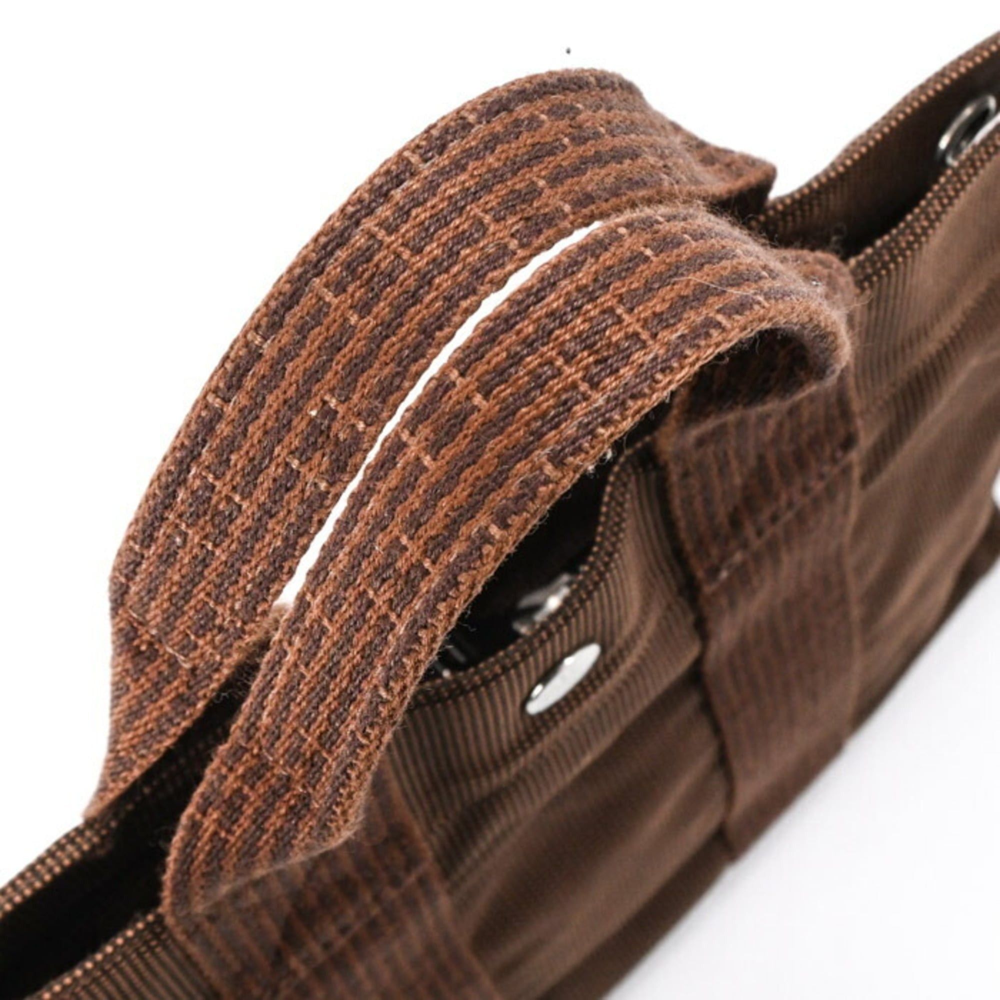 Hermes HERMES Tote PM Hermès Handbag Bag Air Line Canvas Brown Size ONE SIZE - 6 Thumbnail