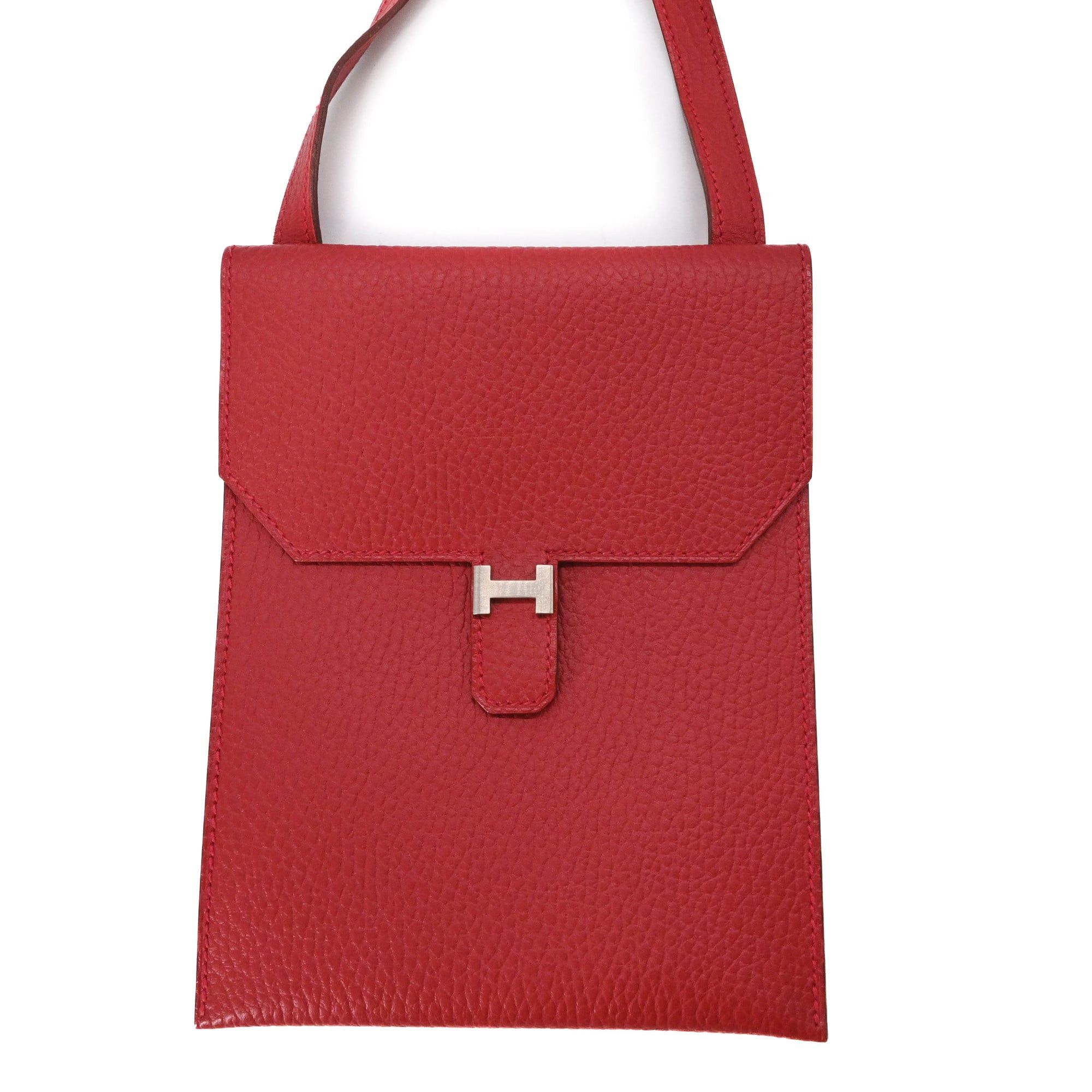 Hermes HERMES Amélie Pochette Mini Shoulder Bag with Pouch Wallet in Ardennes Leather, Red #□F Size ONE SIZE - 2 Thumbnail
