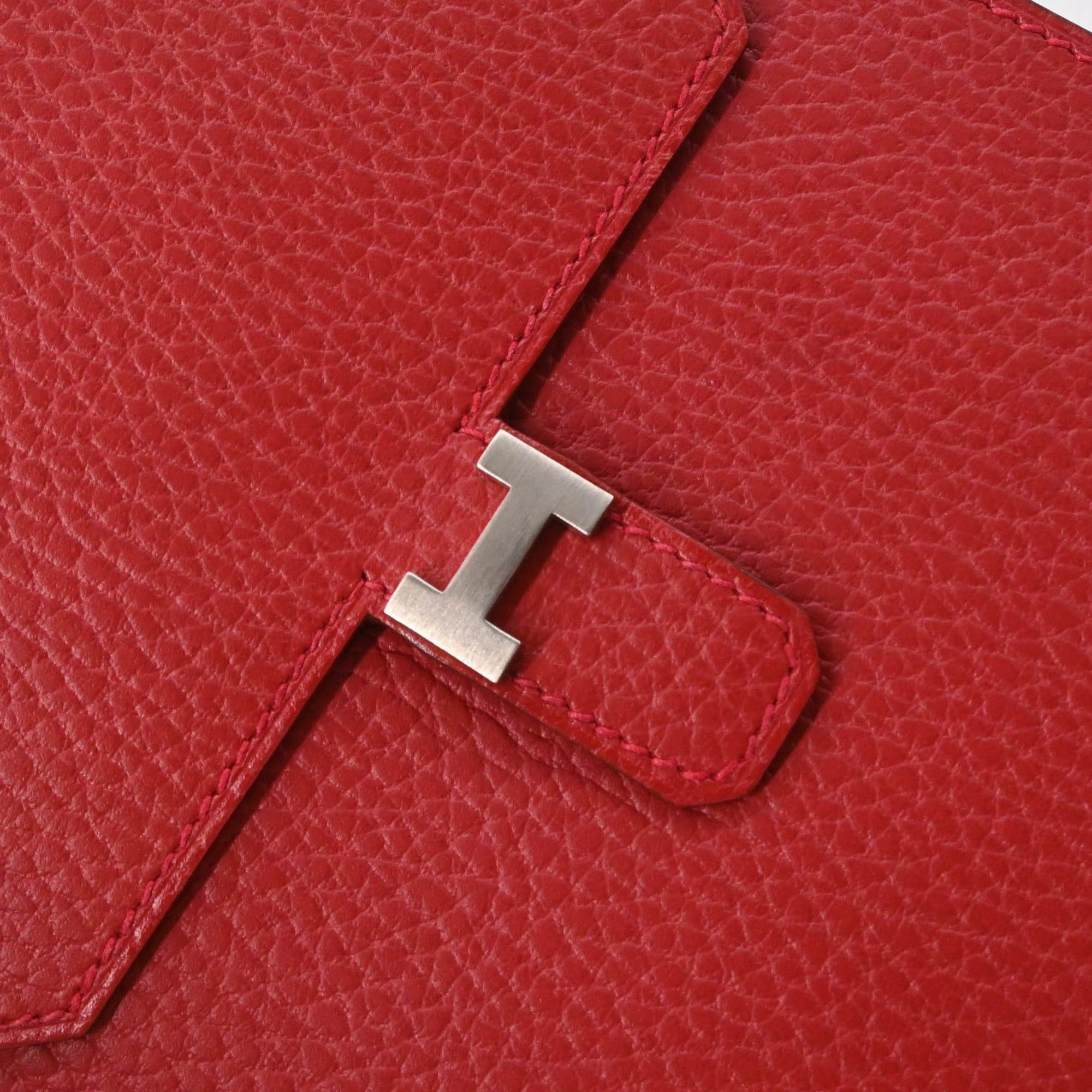Hermes HERMES Amélie Pochette Mini Shoulder Bag with Pouch Wallet in Ardennes Leather, Red #□F Size ONE SIZE - 4 Thumbnail