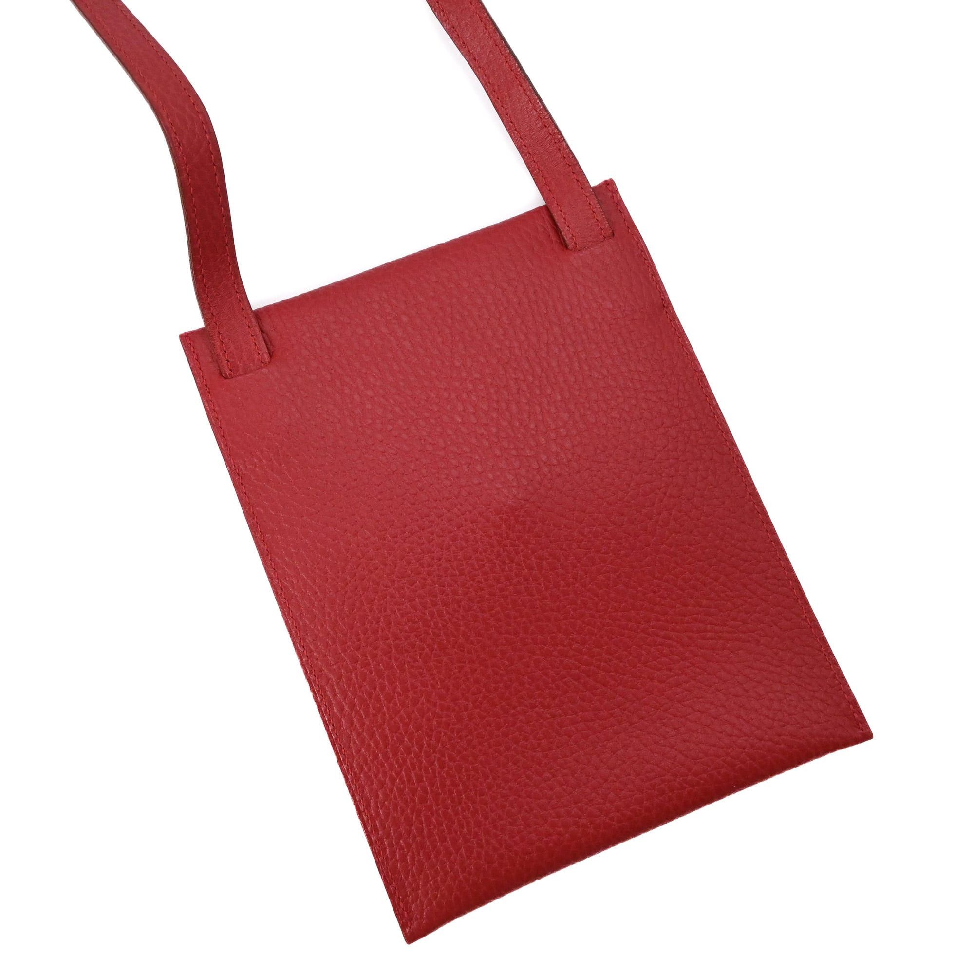 Hermes HERMES Amélie Pochette Mini Shoulder Bag with Pouch Wallet in Ardennes Leather, Red #□F Size ONE SIZE - 5 Thumbnail