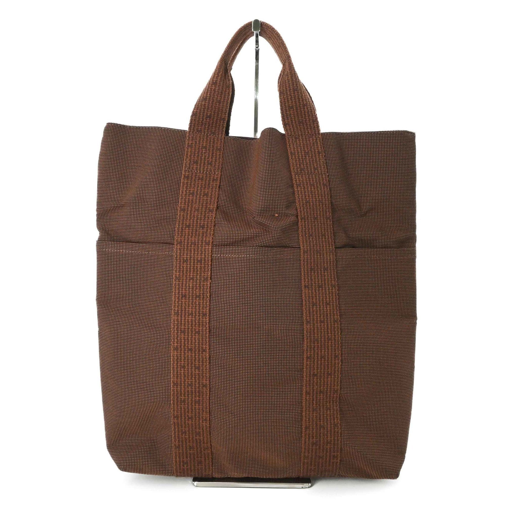 Hermes HERMES Airline Cabas Tote Bag, Brown Canvas Size ONE SIZE - 2 Thumbnail