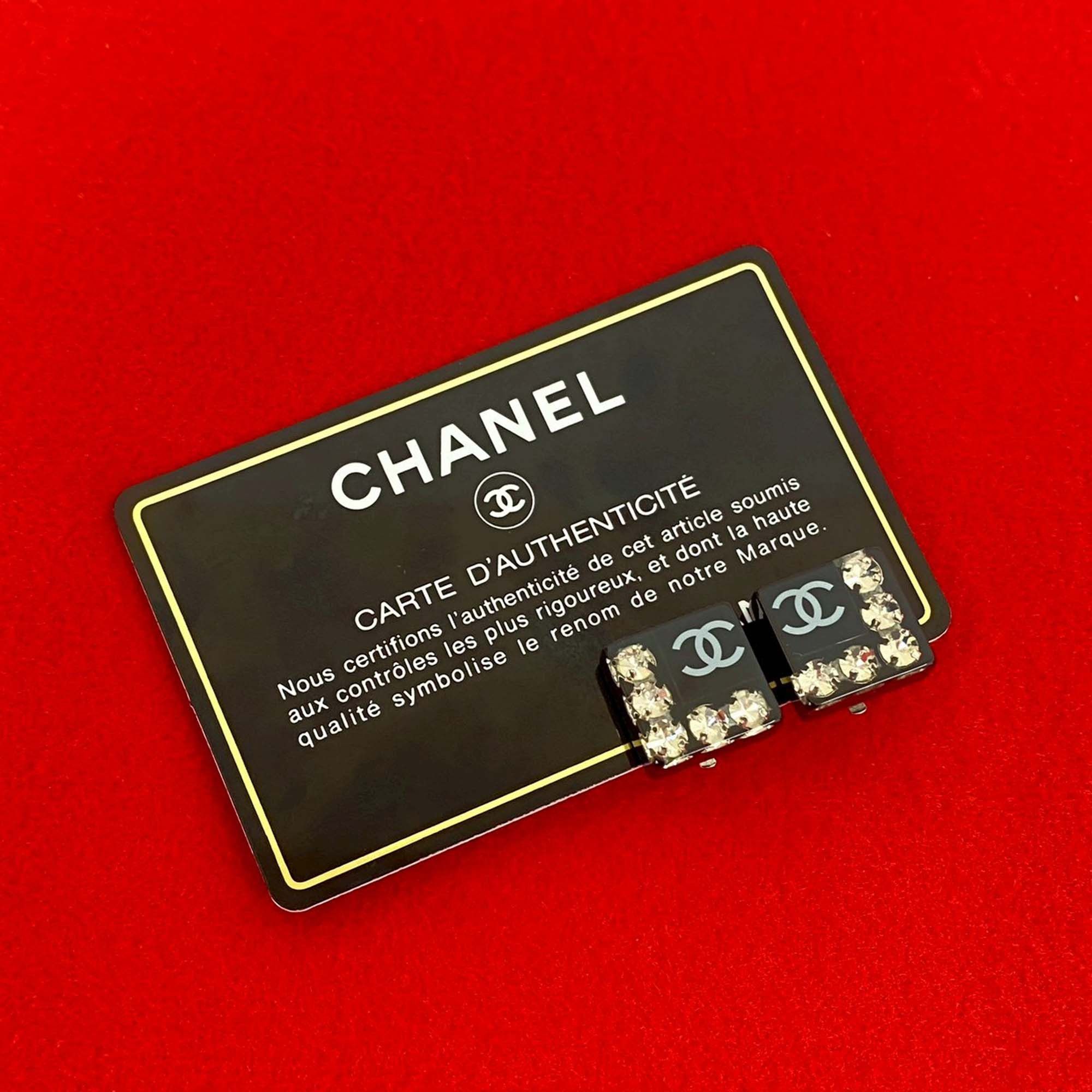 Chanel Chanel CC Resin Rhinestone Square Clip On Earrings Size ONE SIZE - 8 Thumbnail