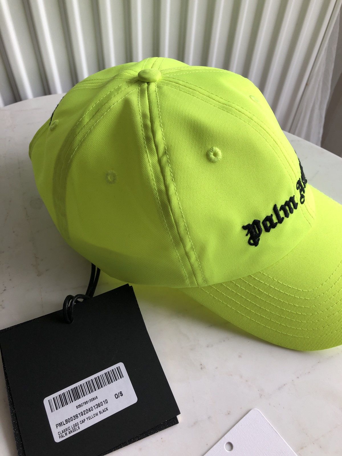 Palm Angels Palm angels neon cap yellow black Grailed