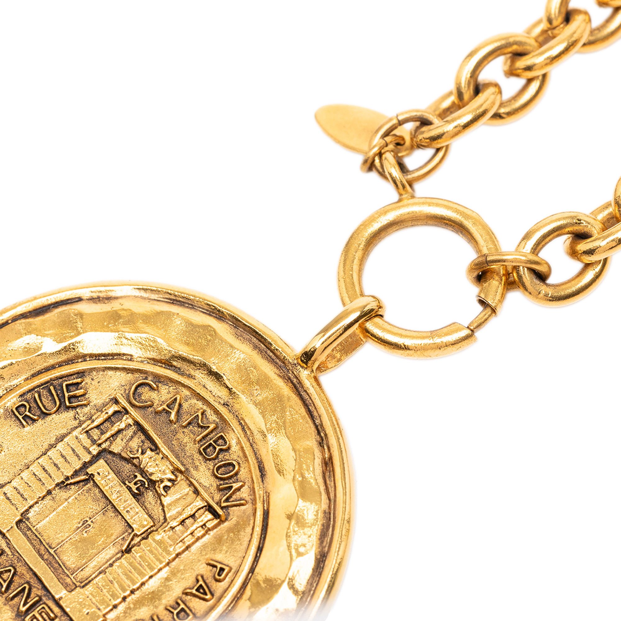 Chanel Chanel Gold Plated 31 Rue Cambon Coin Pendant Necklace Size ONE SIZE - 5 Thumbnail