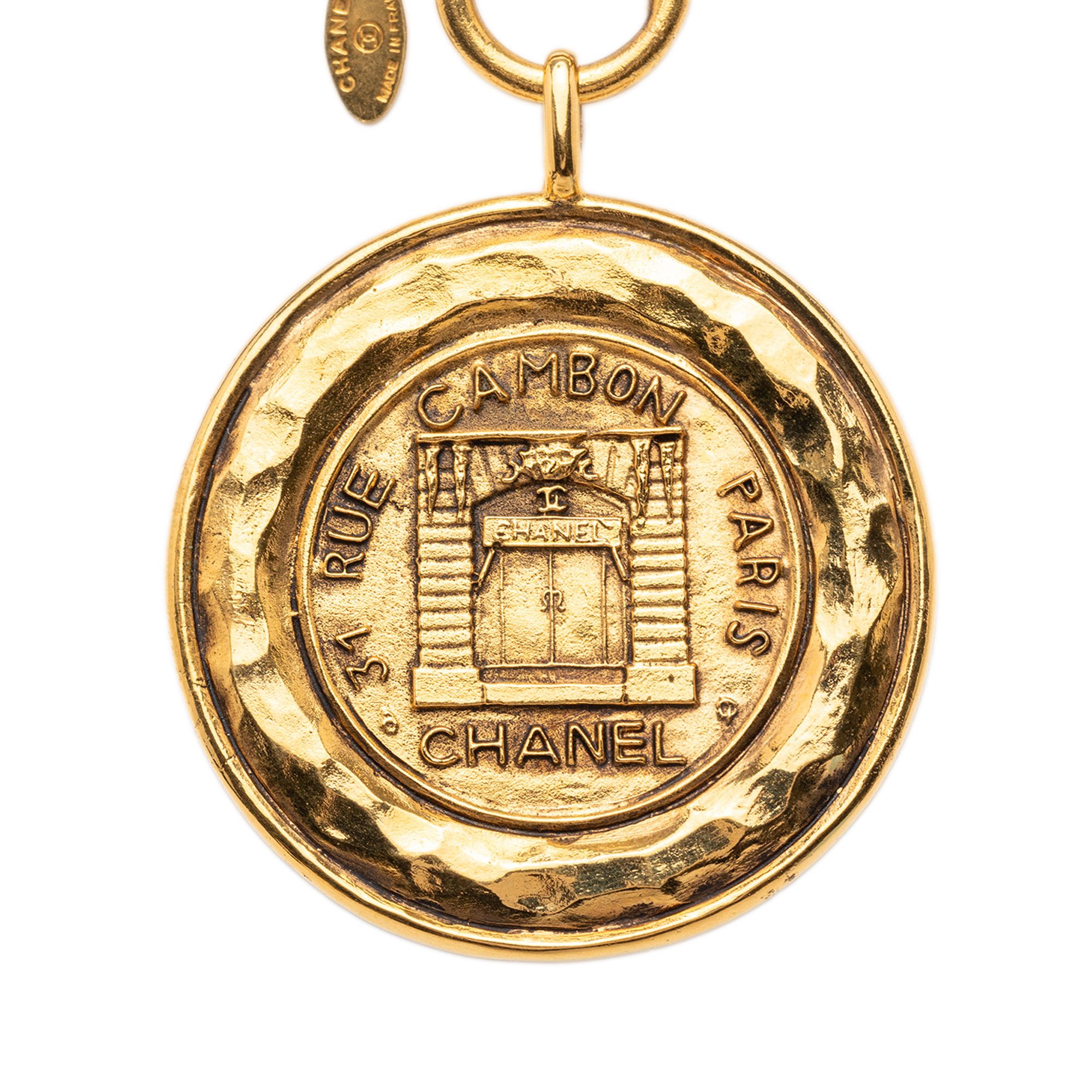 Chanel Chanel Gold Plated 31 Rue Cambon Coin Pendant Necklace Size ONE SIZE - 2 Thumbnail