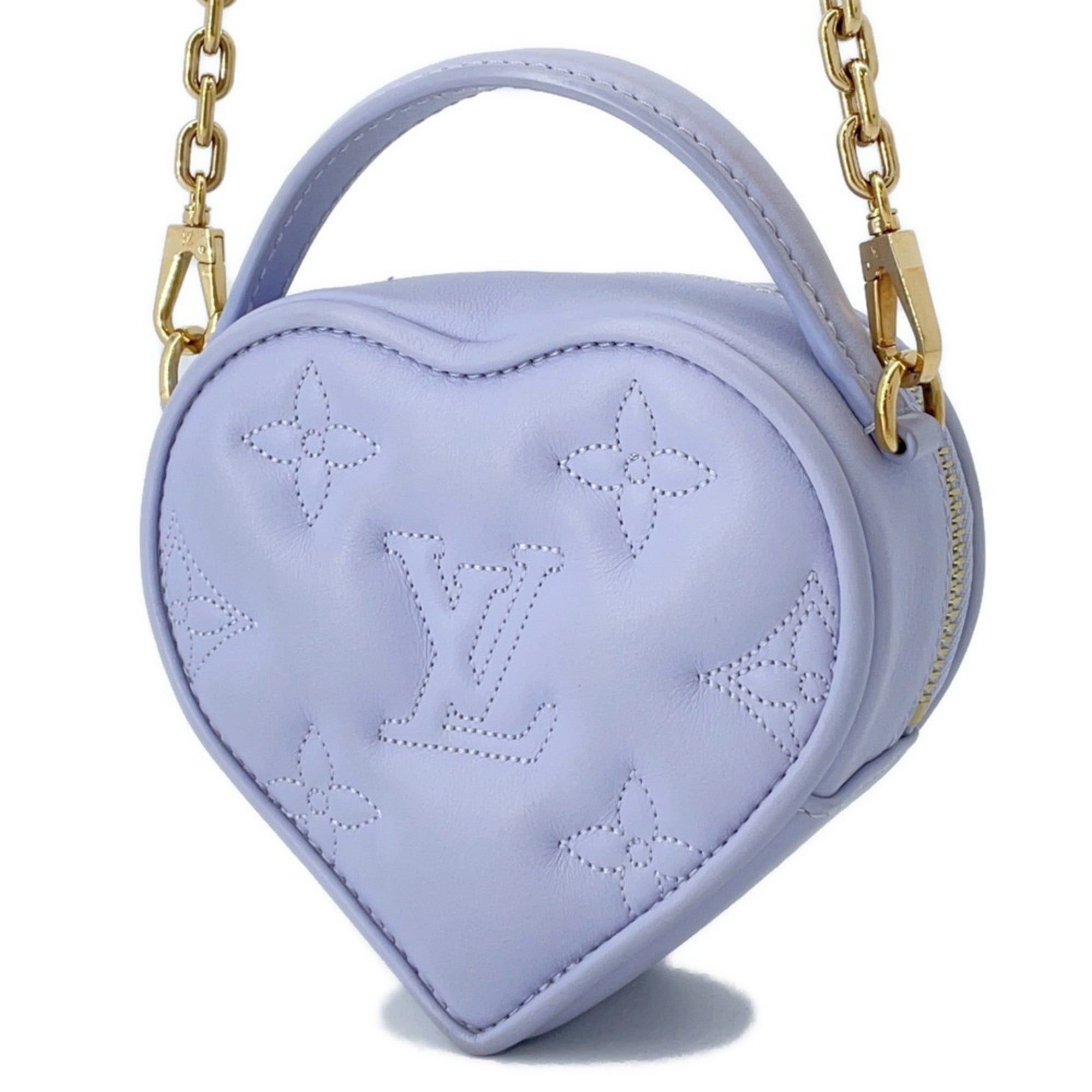 Louis Vuitton Pop My Heart Pouch M82041 Monogram Leather Handbag, 2-Way Shoulder Bag, Bubblegram