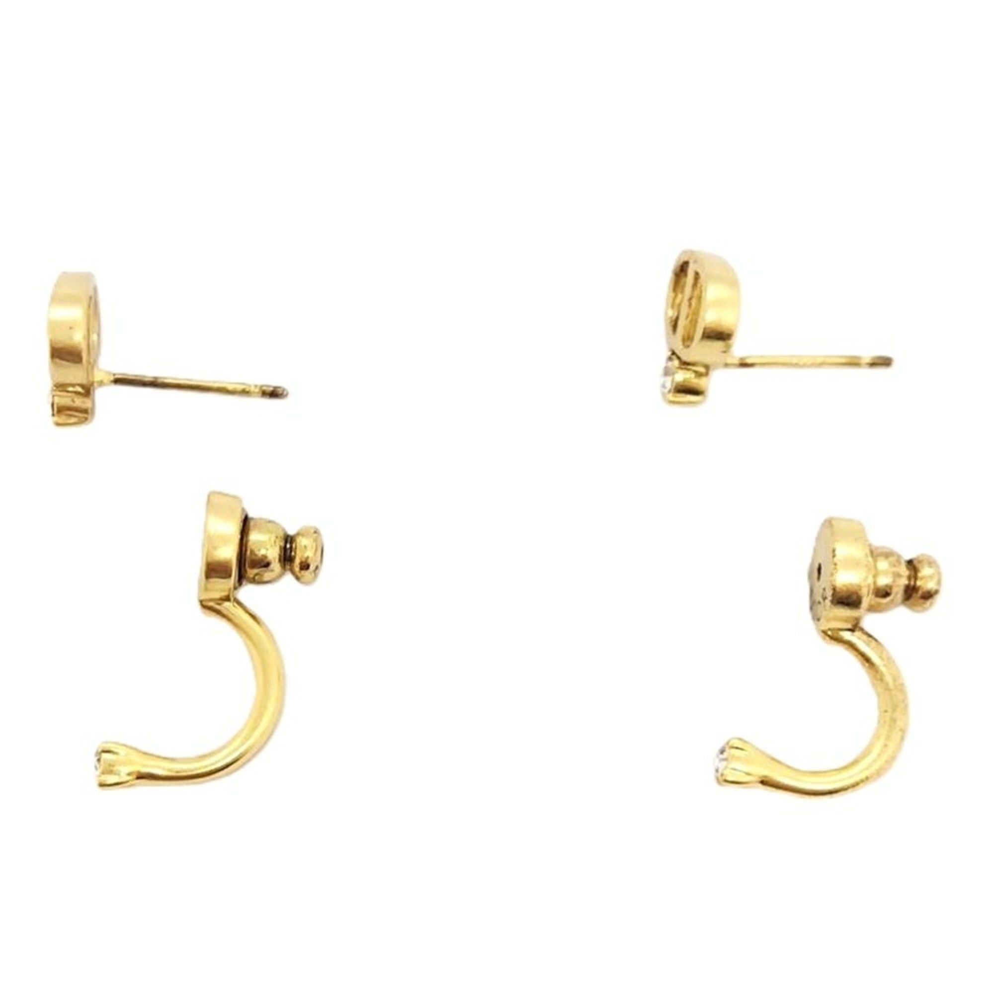 Dior Christian Dior CD logo rhinestone earrings Size ONE SIZE - 11 Thumbnail