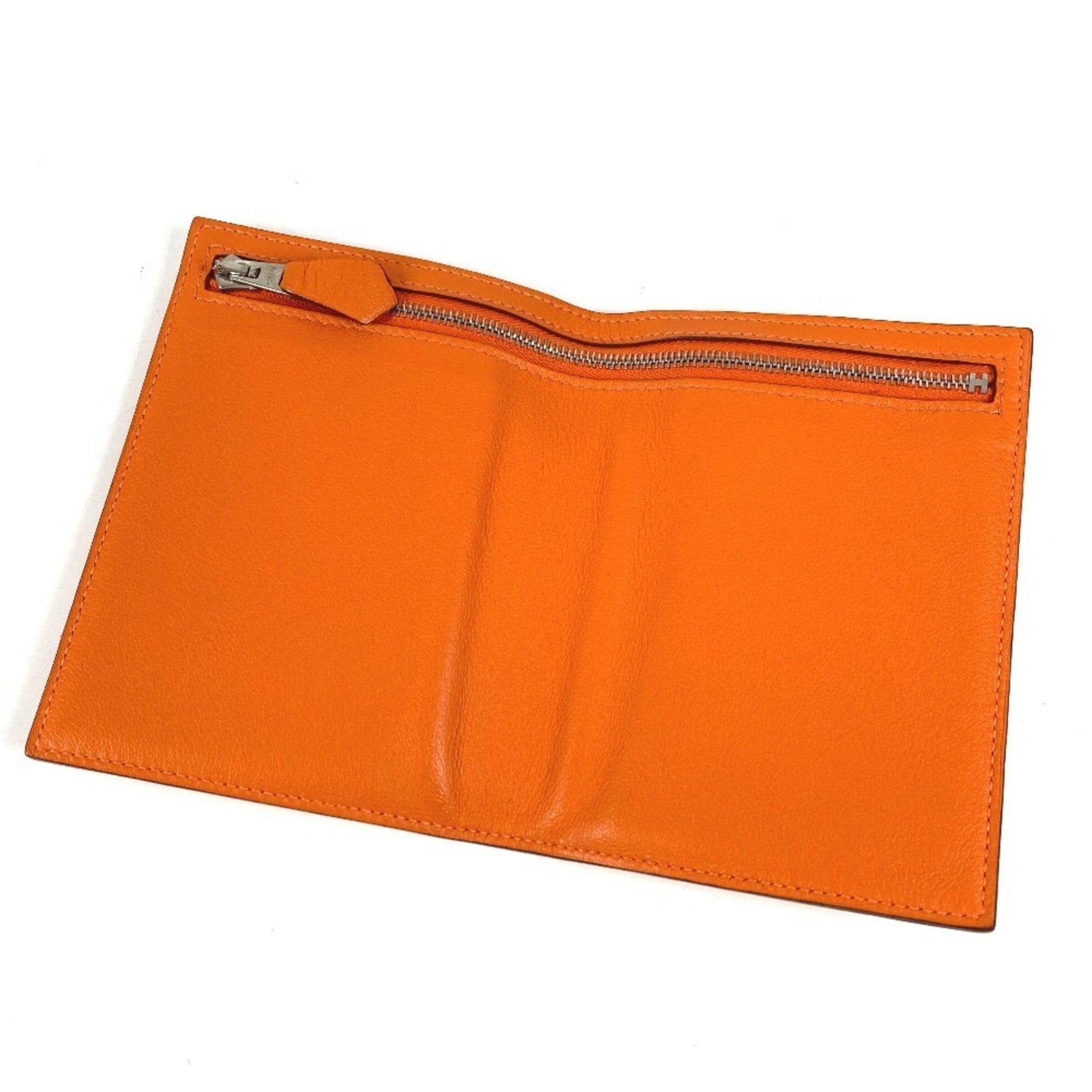 Hermes HERMES Zip Zap Compact Wallet, Bifold Swift, Men's and Women's, Orange Size ONE SIZE - 11 Thumbnail