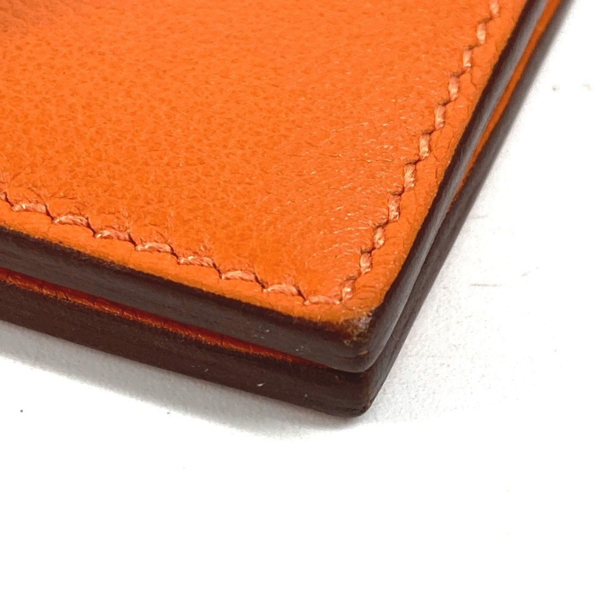 Hermes HERMES Zip Zap Compact Wallet, Bifold Swift, Men's and Women's, Orange Size ONE SIZE - 5 Thumbnail