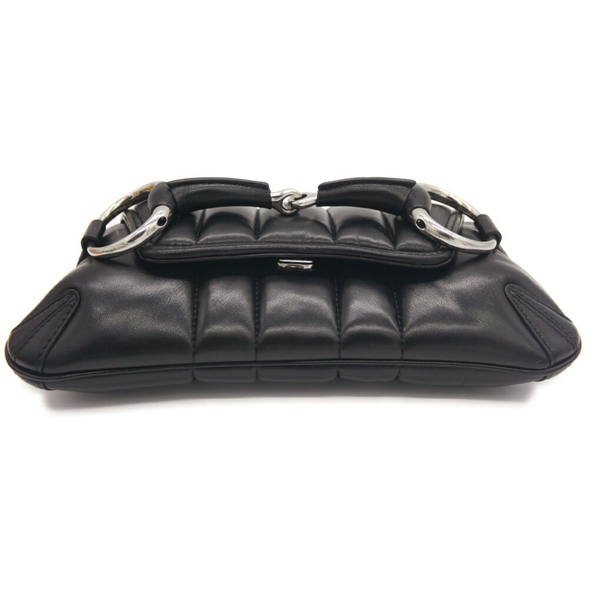 Gucci GUCCI Horsebit Small Chain Shoulder Bag in Quilted Leather, Black, 764339 Size ONE SIZE - 3 Thumbnail